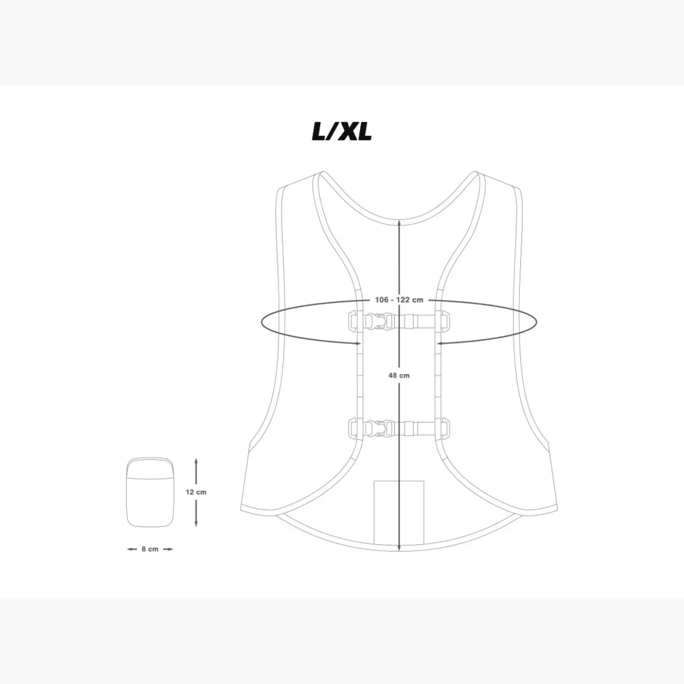 Apidura Packable Visibility Vest (S/M) - Táskák (SKU: HVS)